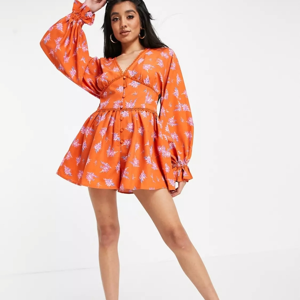 ASOS Orange romper size 6